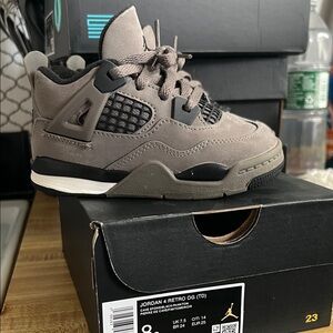 Jordan 4 Retro OG “Cave Stone and Black" Toddler